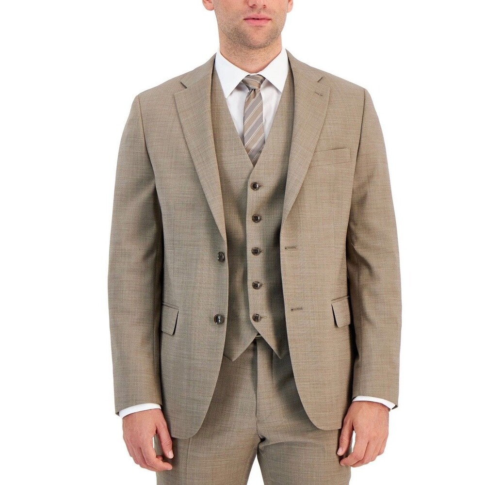 $460 NEW TOMMY HILFIGER Mens 38R Tan Wool Blend Blazer Sport Coat Suit Jacket